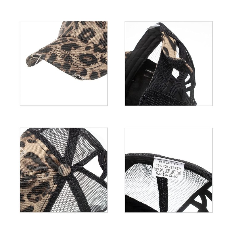 Ruicheng Ponytail Cap Women's Summer Mesh Baseball Cap Baseball Cap