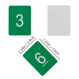 Plastic Numbered Tags Number Disc Number Token Rectangle (0-50, Green)