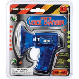 Toysmith Mini Voice Changer- 3 Unique Effects, LED Lights, Amplifies Your Voice- Kids Megaphone Toy, Funny Gag Gifts & Birthday Gift Ideas for Boys & Girls Ages 5+- Colors May Vary, Battery Included