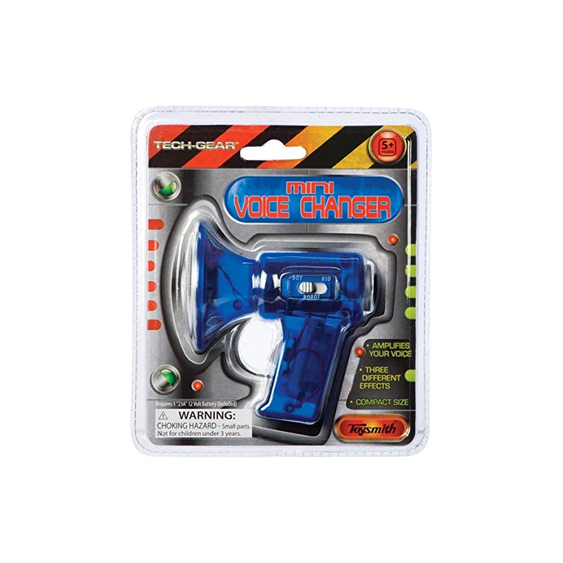 Toysmith Mini Voice Changer- 3 Unique Effects, LED Lights, Amplifies