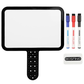 DumanAsen A5 Size Double Sided Dry Erase Answer Paddle with Whiteboard Pens, 6''X 8'' Dry Erase Board, Handheld Whiteboard, Signs Auction Paddles for Home School and Office - 15cm x 21cm