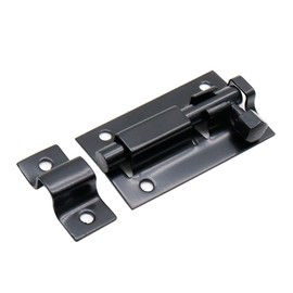 LICTOP Black Stainless Steel Slide Bolt Latch Door Barrel 2 Inch Mini Security Gate Sliding Latch 2pcs