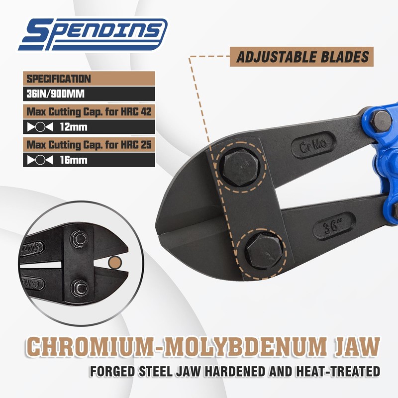 SPENDINS 36 IN Bolt Cutter with Drop Forged Cr-Mo Alloy