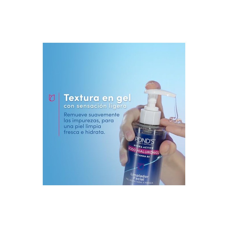 POND'S Limpiador Facial Hydra Active con Ácido Hialurónico 200 mL