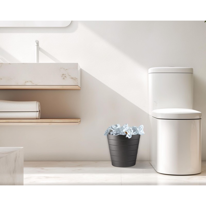Zuvo Plastic Paper Bin 8L - Shatter-Proof Waste Basket for