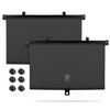 Firestone 2 Pack Retractable Automotive Sunshade Car Window Sunshades -