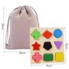 VBRHFRIF 1 Puzzle, 1 Storage Bag, Shape Sorter, Children'S Learning
