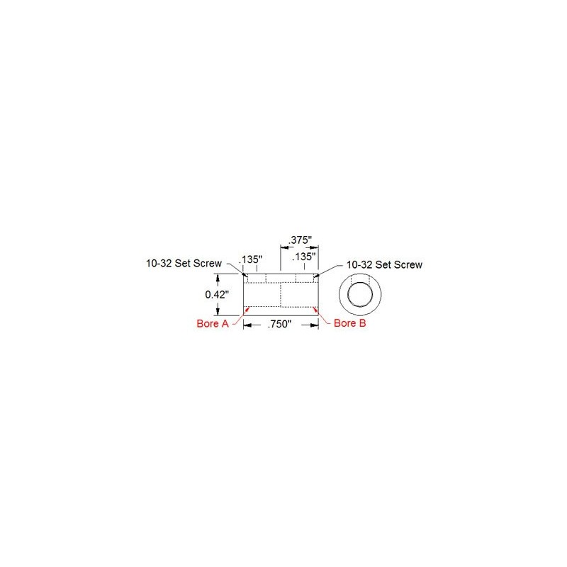 8mm to 8mm Stainless Steel Set Screw Shaft Coupler