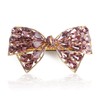 Luxury Large Rhinestone Bow Hair Barrette, Purple