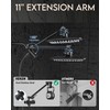 Veken High Pressure Rain Shower Head Combo with Extension Arm-