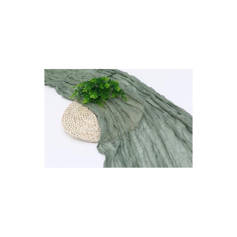 Cheesecloth Table Runner, 2 Pack 90 x 400cm Wedding Table