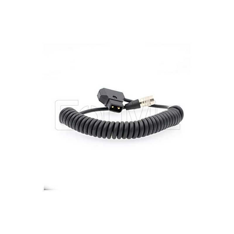 Anton Bauer D-Tap To Male Hirose 4 Pin Power Coiled