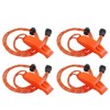 YTgilo 4PCS Outdoor Life Saving Dual Frequency Whistle Emergency Safety Whistle with Lanyard Lost Clip Survival Whistle Dolphin Tone Whistle Orange for Outdoor Adventure Home Escape Backpacking Tool