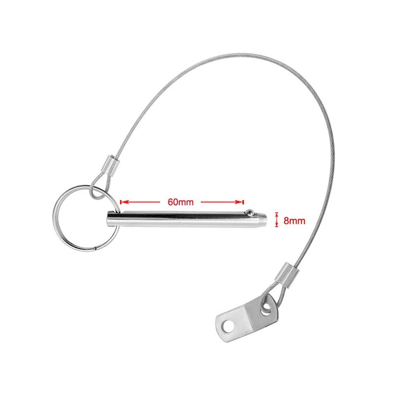 zalati Quick Release Pin 316 Stainless Steel with Lanyards for