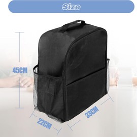 HAIWILL Storage Bag for Ninja Creami NC501EU, NC300EU Series Cover Protective Cover Dust Cover Waterproof Bag for Ninja Ice Maker Accessories, 45 x 33 x 22 cm, black, plain