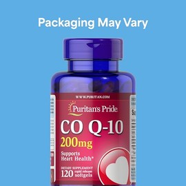 Puritan's Pride Coenzyme CoQ10 200mg, Dietary Supplement for Heart Health, Blood Pressure, Oral Gum Health, and Healthy Aging Support, 120 Servings, R