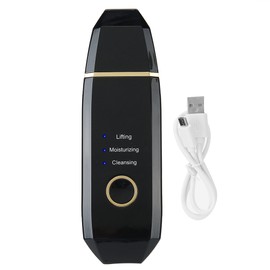 Ultrasonic Skin Scrubber Blackhead Removal Face Cleaning Skin Rejuvenation Machine (Black)
