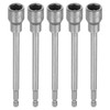 sourcing map 5pcs Nut Driver Drill Bit 13mm Metric Impact