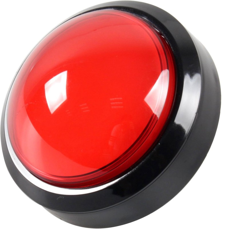 1 X Game Push Button 100mm Round 12V LED Light
