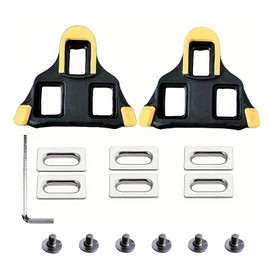 Pedal Cleats for Shimano SPD-SL & SPD Compatible with SH11 SH12 SH10 & SH51 System - Professional Cycling Shoes Cleat Set Replacement for Road Bike, Indoor Cycling, MTB