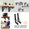 Ruidee 2Pcs Folding Shelf Brackets 200mm Metal Support Bracket Wall