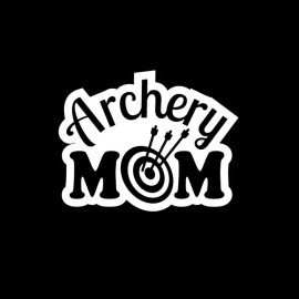 AustinCollier Original Design 6.5" ARCHERY MOM vinyl decal car window laptop sticker - bow and arrow