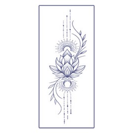 Gel Luna semi-permanent lettering summer body tattoo sticker, T146, 1 piece / 젤루나 반영구 레터링 여름 바디 타투 스티커, T146, 1개