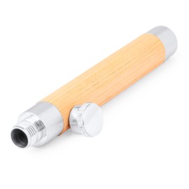 Hip Flask Shot Bottles in Ballpoint Pen Format for Jacket Pocket 45 ml for 2 Shots Each Bamboo Screw Cap Pack of 2