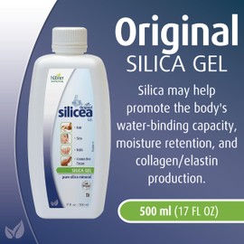 Hübner Original Silicea Gel 17 fl oz / 500 ml, 2 Pack, for Hair, Skin, Nails, and Connective Tissue, Pure Colloidal Silica Gel Formula, No Additives or Preservatives
