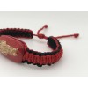 Pulsera San Judas Tadeo Tejida Doble Macrame Roja/Negra