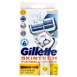 Gillette SkinTec Flexball Power Razor 1UP (Razor + 1 Blade) / 질레트 스킨텍 플렉스볼 파워 면도기 1UP (면도기+면도날 1개)