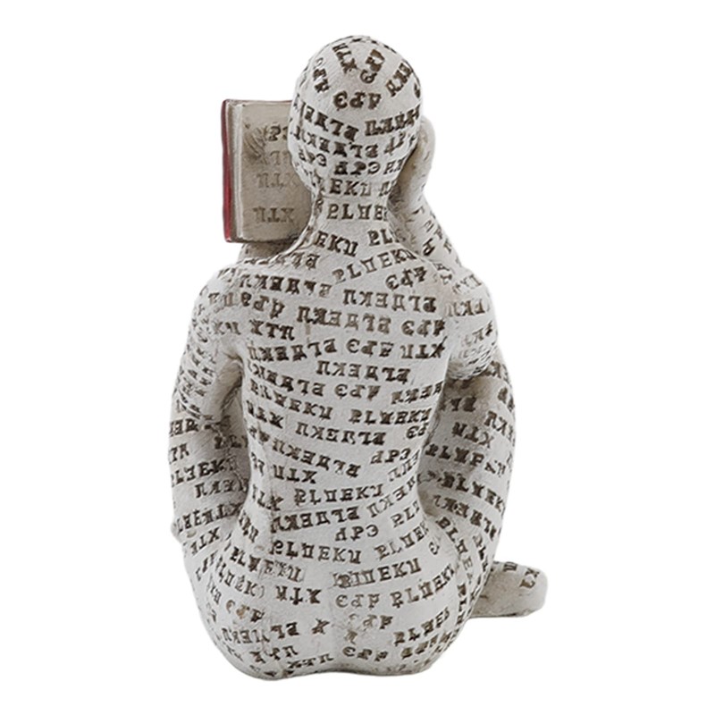 Acouto Resin Reading Woman Figurine, Innovative Lady Reading Pulp Bookcase