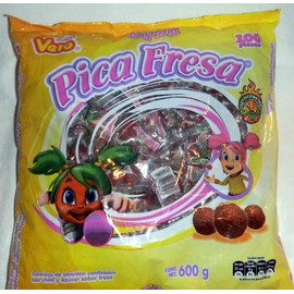 Vero Pica Fresa Gomitas Enchiladas Hot Straberry Flavored Gummies 100 Pcs Sealed