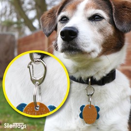 Kwik Clip Three Pack - Easily Switch Dog Tags from one Collar to Another (Silver)