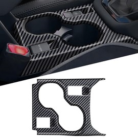 FEXIDA 2025 Subaru Forester Accessories Cup Holder Trim Panel Cover ABS Carbon Fiber Style Car Interior Deco Frame Cover Water Cup Holder Center Console Cover