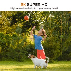 SMARTG Outdoor Dome Camera: 2K HD, 65ft Night Vision, Two-Way Communication, Advanced Motion Tracking, 2.4G Wi-Fi, Ethernet Connectivity, Cloud Storage, Siren Alarm, Alexa Google Assistant Compatible