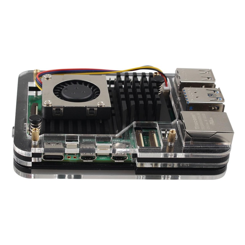 ZDE 5 Layers Acrylic Case with Active Cooler Fan for