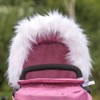 Roma Dolls Pram Hood Fur - white