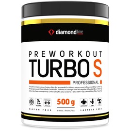diamond line Preworkout Turbo S - Booster Before Training Blade Dietary Supplement - Training Preparation for Strength and Endurance Athletes - Instant Instant Drink - 500 g