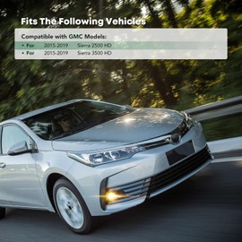 YHTAUTO Fog Light Bezel Fits GMC Sierra 2500 HD Sierra 3500 HD 2015-2019, Front Bumper Fog Light Cover Trim Left Driver Side