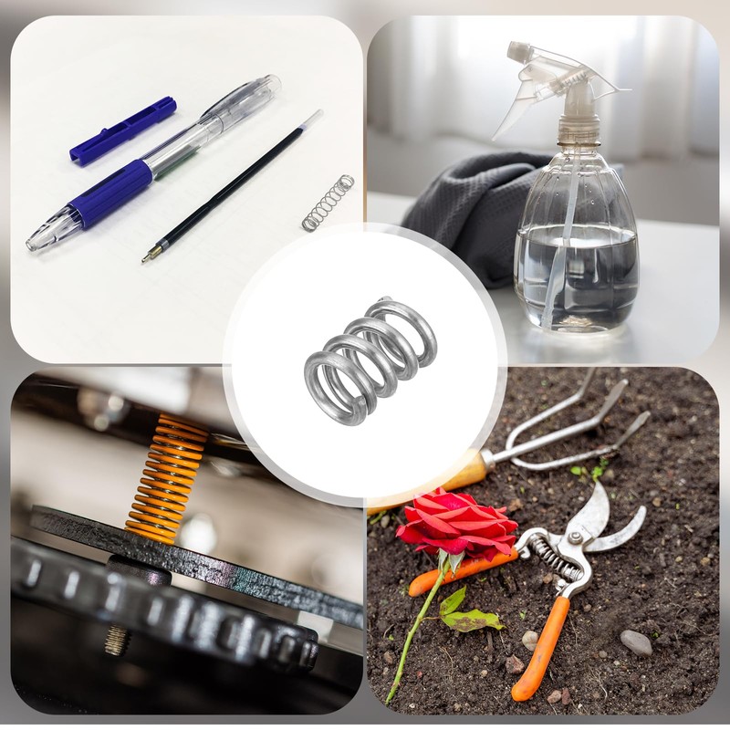 QUARKZMAN Pack of 6 Compression Springs, Stainless Steel Coil Springs,