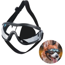 Dog Sunglasses, Dog Glasses, UV Protection, Wind Protection, Dust Protection, Pet Glasses, Adjustable Dog Sunglasses, Eye Protection with Adjustable Strap for Medium or Large Dogs (with Colour Box)
