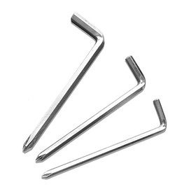 3Pcs Right Angle Screwdriver Set, Hex Key and PH0 PH1 PH2 Phillips Screwdriver L Shaped Offset Screwdriver for Tight Space