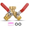 Garden Hose Splitter Way Heavy Duty, Brass Water Hose Splitter