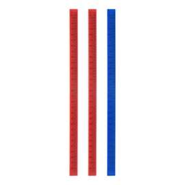 sourcing map 3pcs Whiteboard Magnetic Ruler 29cm Metric Blackboard Straight Rulers Office Measuring Tools, Coral Red Deep Blue