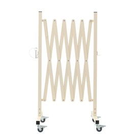 TRUNK Industrial Expandable Metal Barricade, 8 Feet, Milkyellow, Portable Safety Barrier with Casters, Flexible Fence Mobile Barrier Gate, Adjustable Traffic Fence for School,Shopping mall
