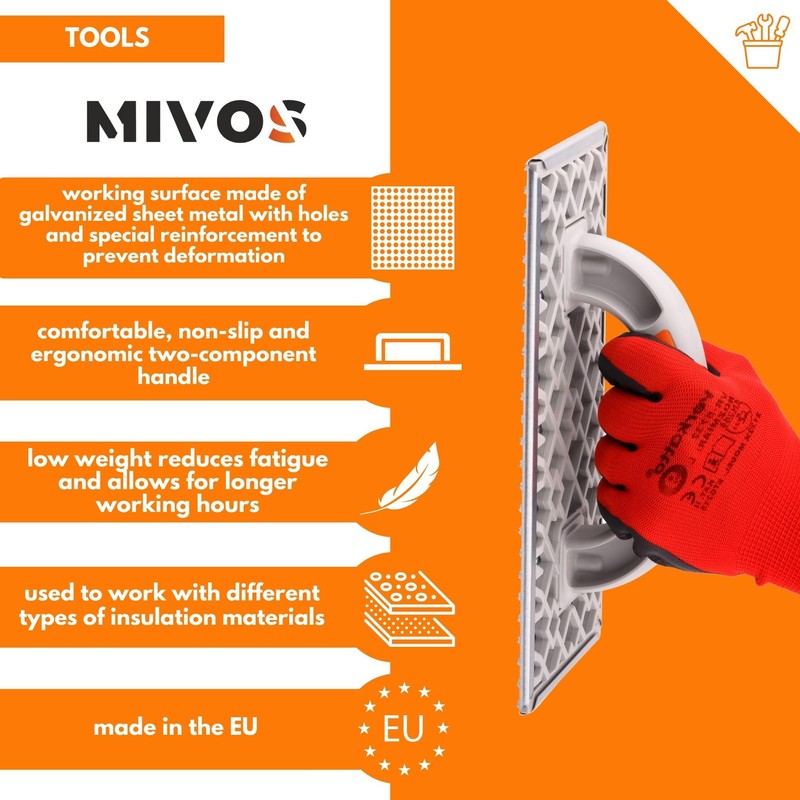 MIVOS Sanding Board - Rasp Board for Levelling Styrofoam Board