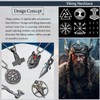 Norse Viking Punk Necklace for Men Women-Skull/Anchor/Thors Hammer/Norse Compass/Raven/Axe Wolf/Norse