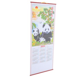 Operitacx Chinese Wall Calendar 2025 Snake Year Hanging Calendar Vintage Lunar Year Calendar Agenda Planner for Home Office