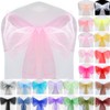 Time to Sparkle 10pcs 22x280cm Baby Pink Organza Sashes Wider